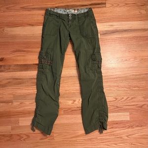 old navy vintage lowrise green cargo pants